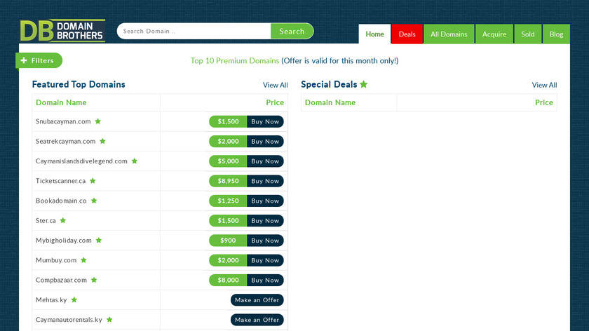 Domain Brothers Landing Page