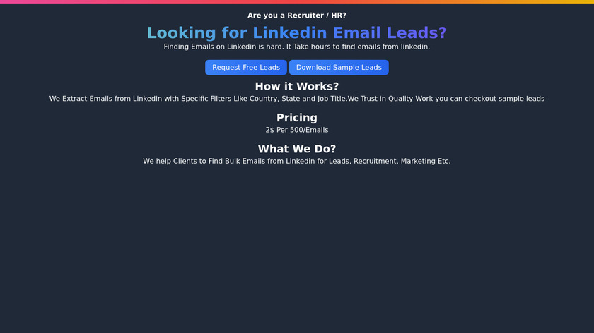 LeadX- Linkedin Leads Landing Page