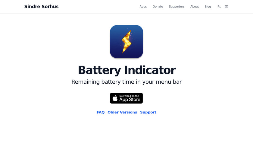 Battery Indicator Landing Page