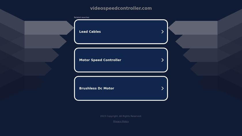 Video Speed Controller with Hotkeys Landing Page