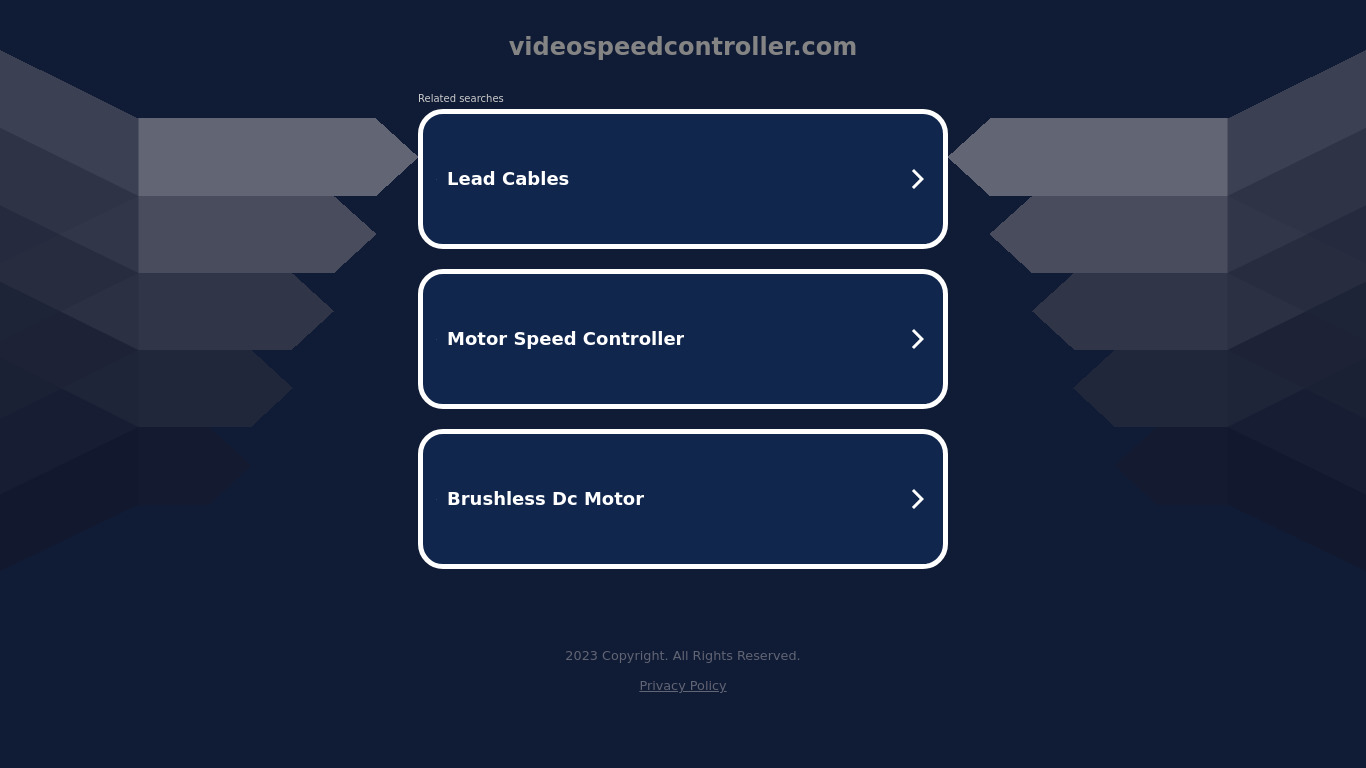 Video Speed Controller with Hotkeys Landing page