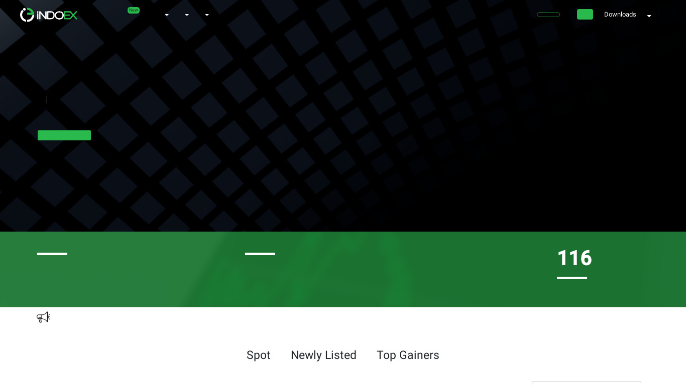 Indoex.io Landing page