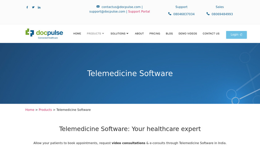 Docpulse Telemedicine Landing Page