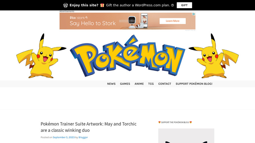 Pokemon Blog Landing Page