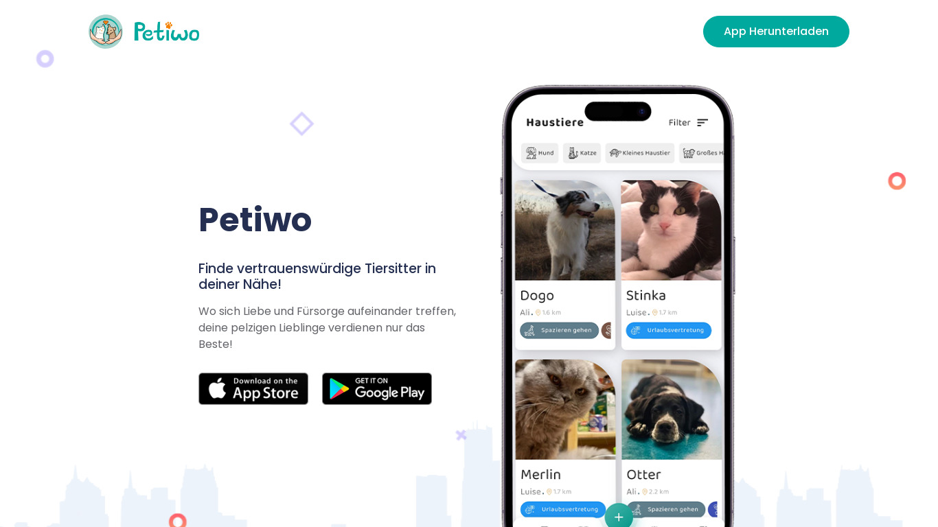 Petiwo Landing page