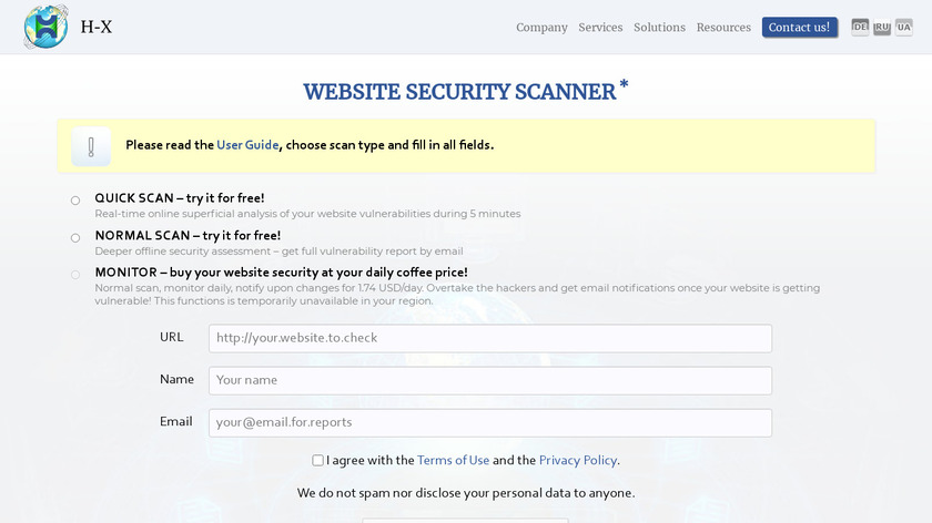 h-xtech Landing Page