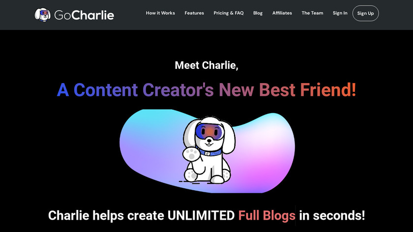 GoCharlie.ai Landing Page