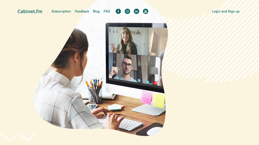 Cabinet.Fm Landing Page