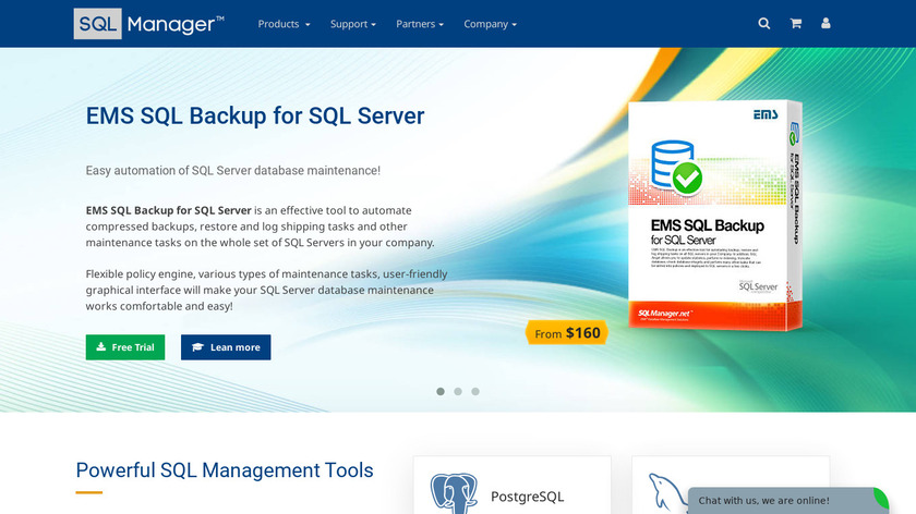 EMS SQL Manager Landing Page