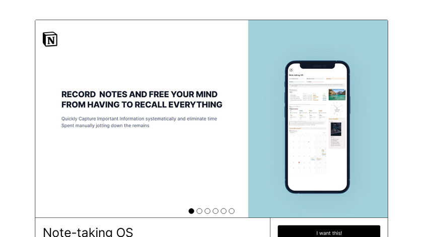 Note-taking OS Landing Page