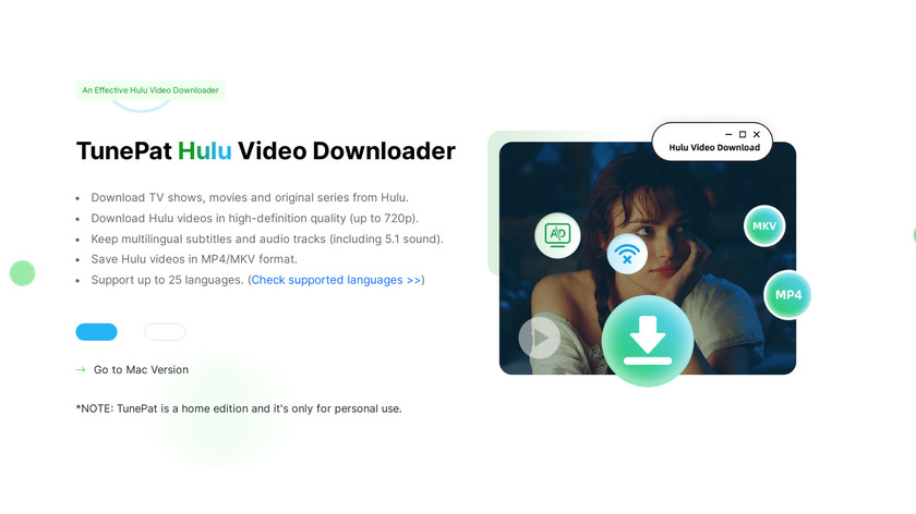 TunePat Hulu Video Downloader Landing Page