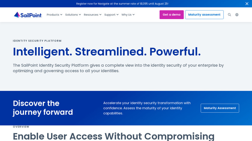 SailPoint Identity Platform Landing Page