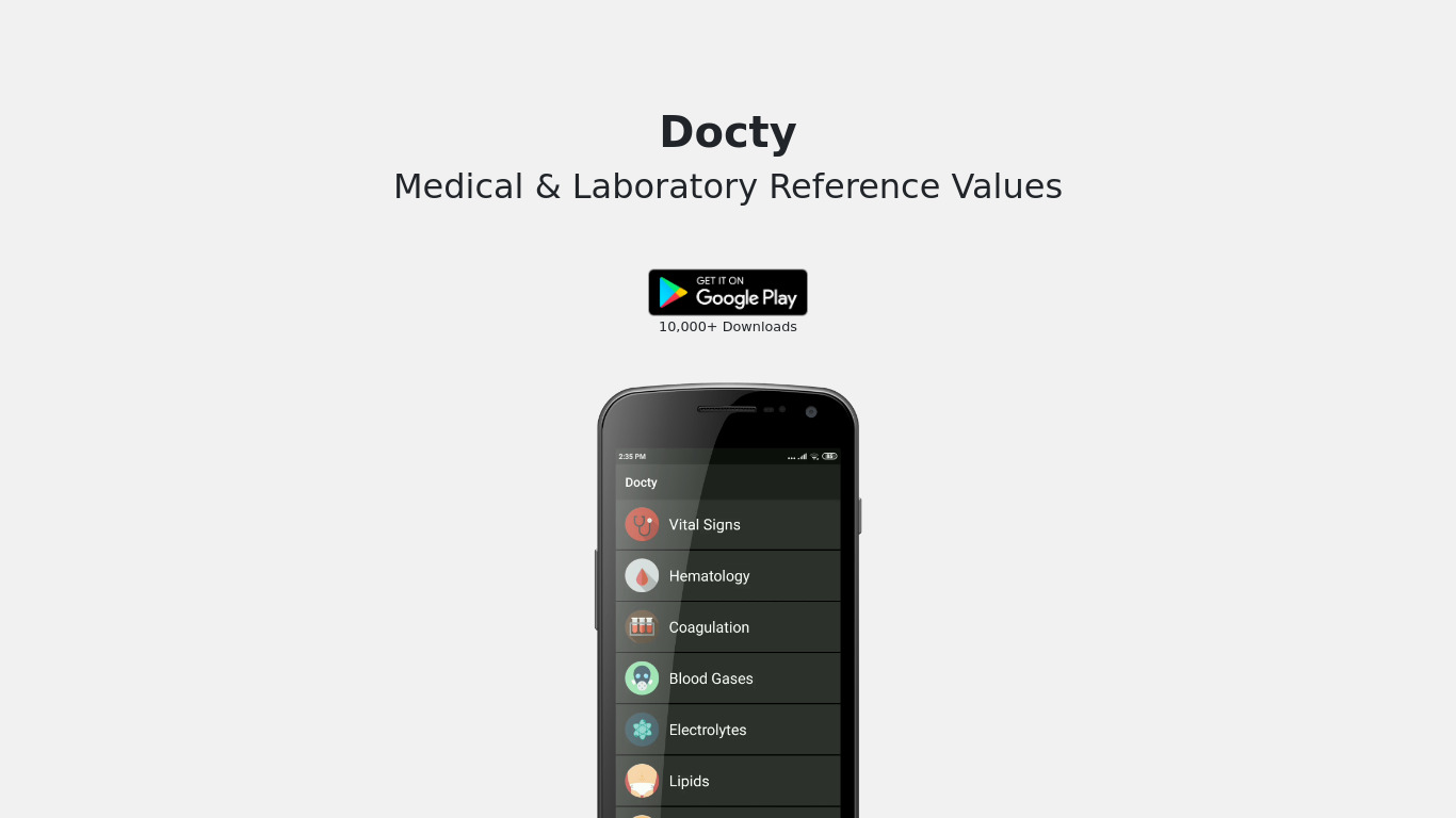 Docty Landing page