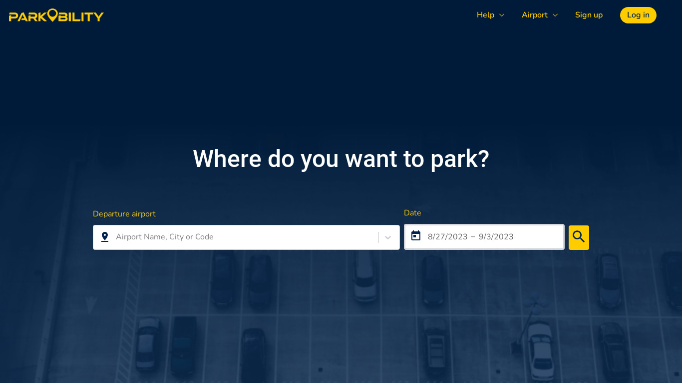 Parkobility Landing page