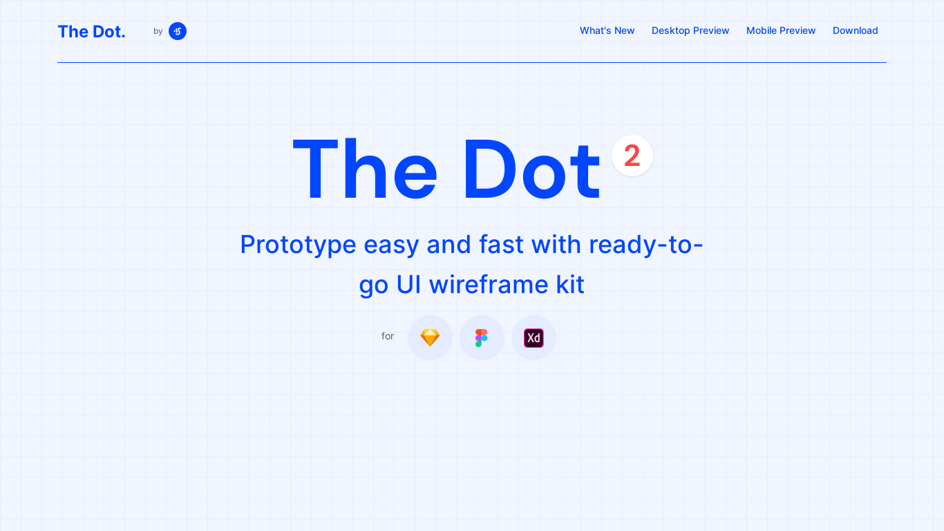 The Dot. Landing page