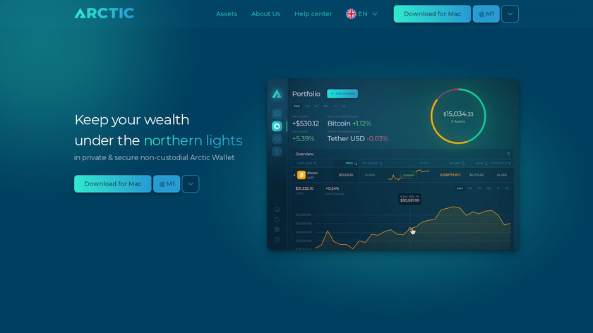 Arctic Wallet Landing Page