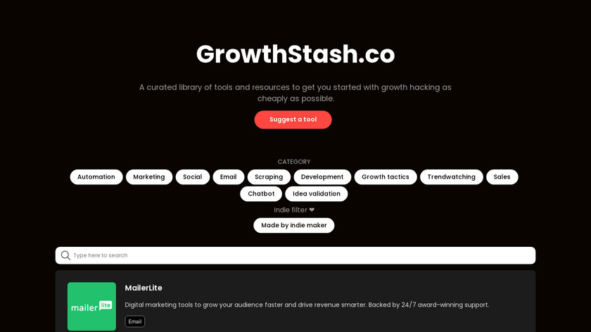 GrowthStash Landing Page
