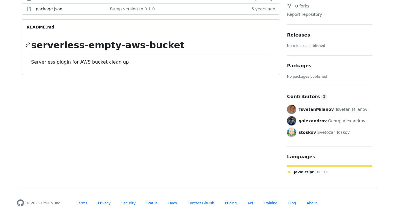 serverless-empty-aws-bucket Alternatives Landing page