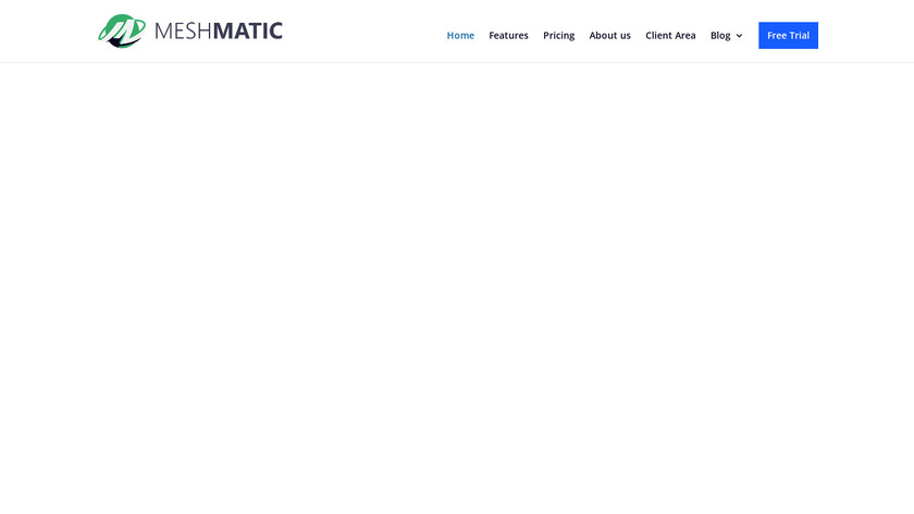 Meshmatic 3D Landing Page