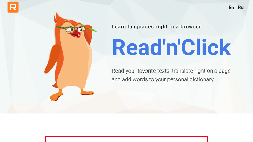 Read&Click Landing Page