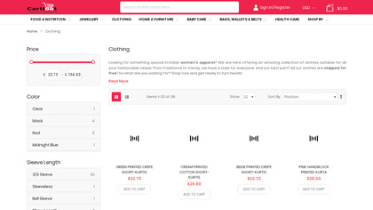 Women's apparel at cartloot image