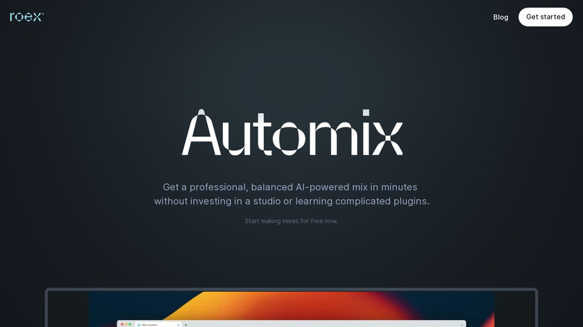 RoEx Automix Landing Page