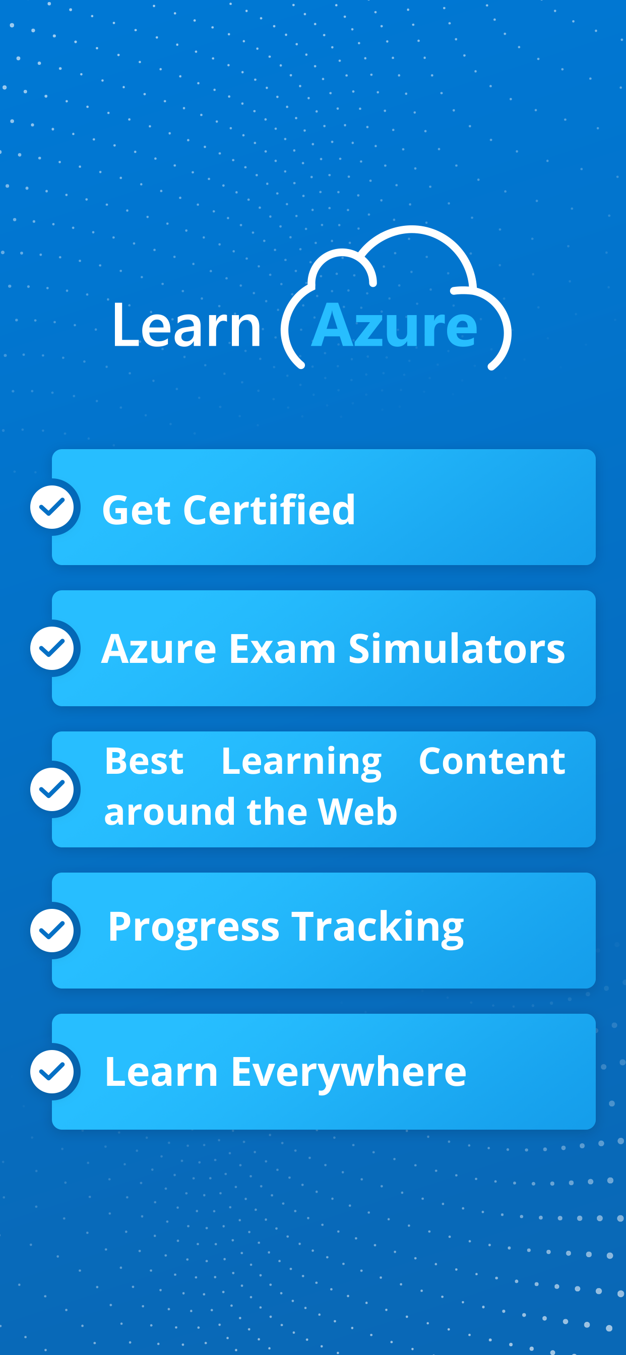 Learn Azure App Landing page
