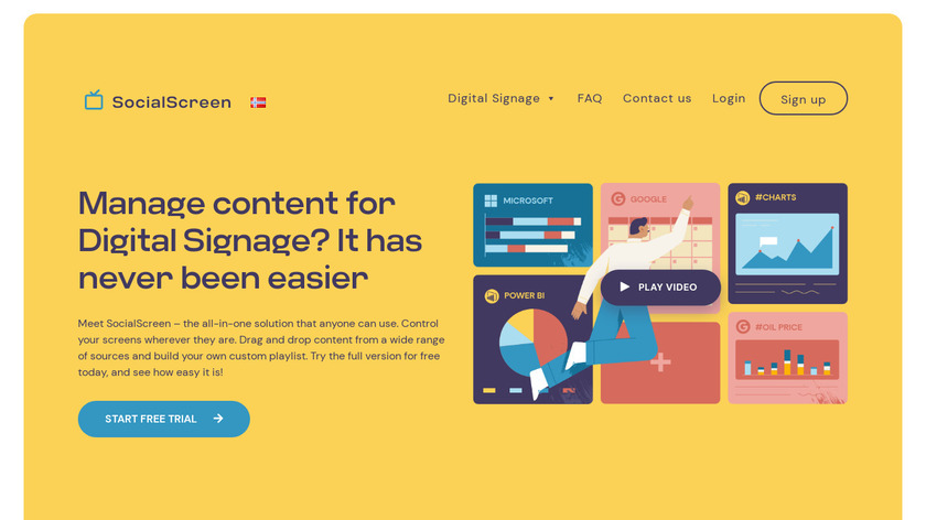 SocialScreen Landing Page