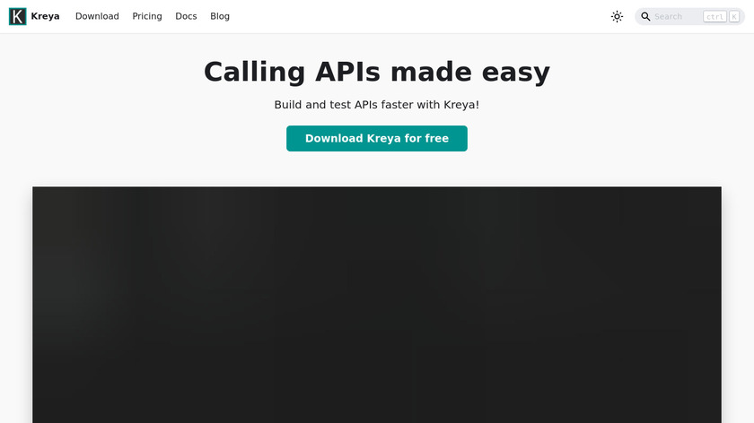 Kreya - GUI Client Landing Page