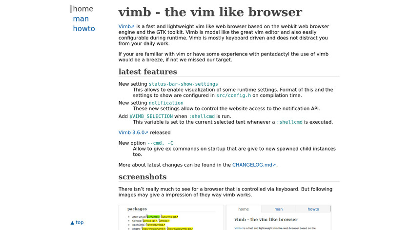 Vimb Landing Page