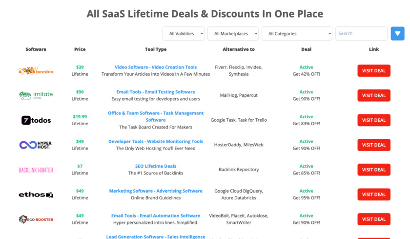 Lifetime Deal Giveaway Landing Page