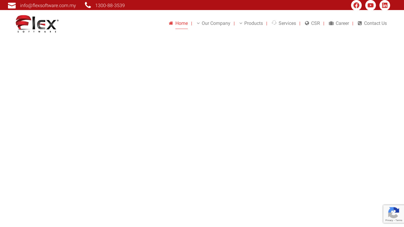 Flex Software Landing page