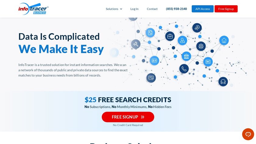 InfoTracer Business Solutions Landing Page