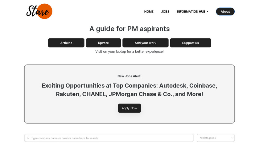 Stare Landing Page