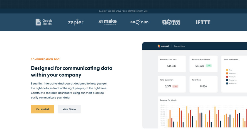 Dasheet Landing Page