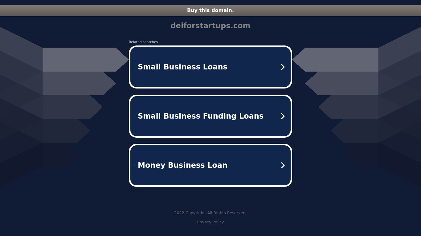 DEI for Startups Landing page