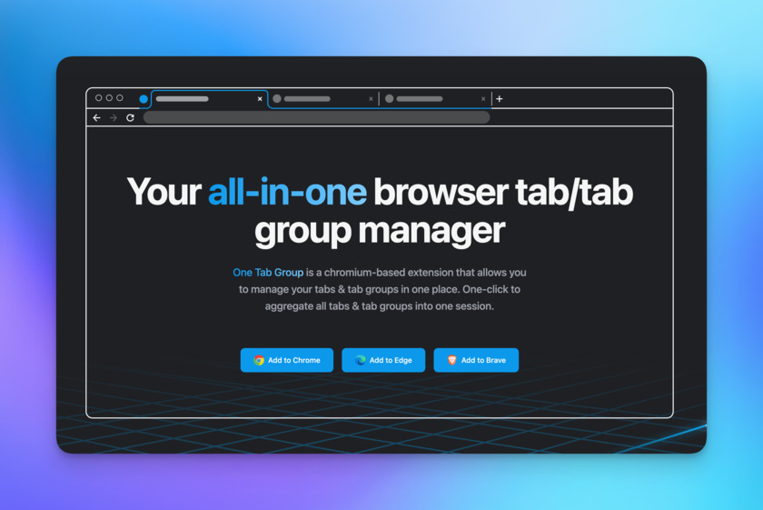 One Tab Group Landing Page