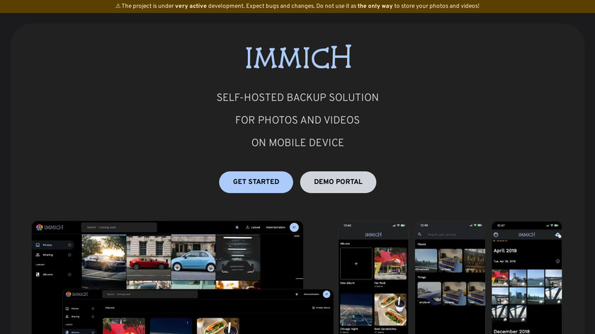 Immich Landing Page