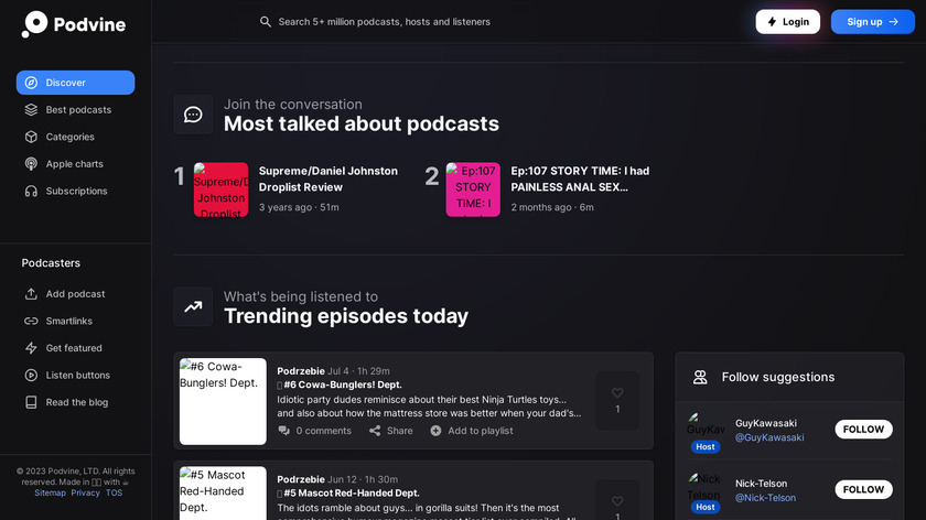 Podvine Landing Page