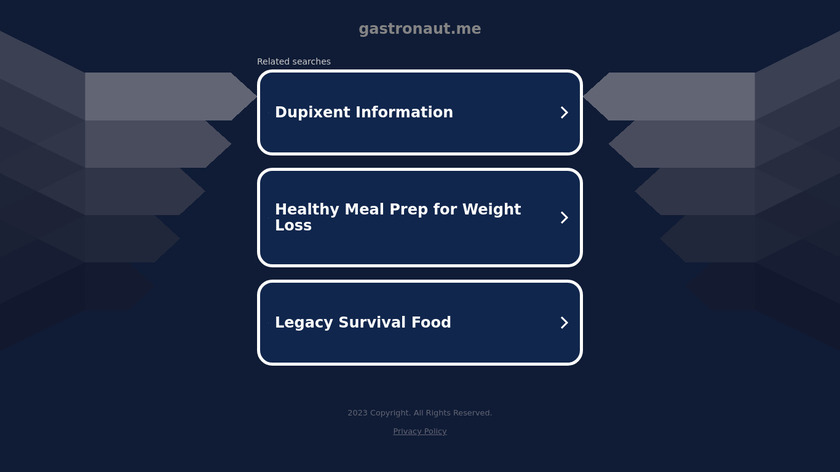 Gastronaut Landing Page