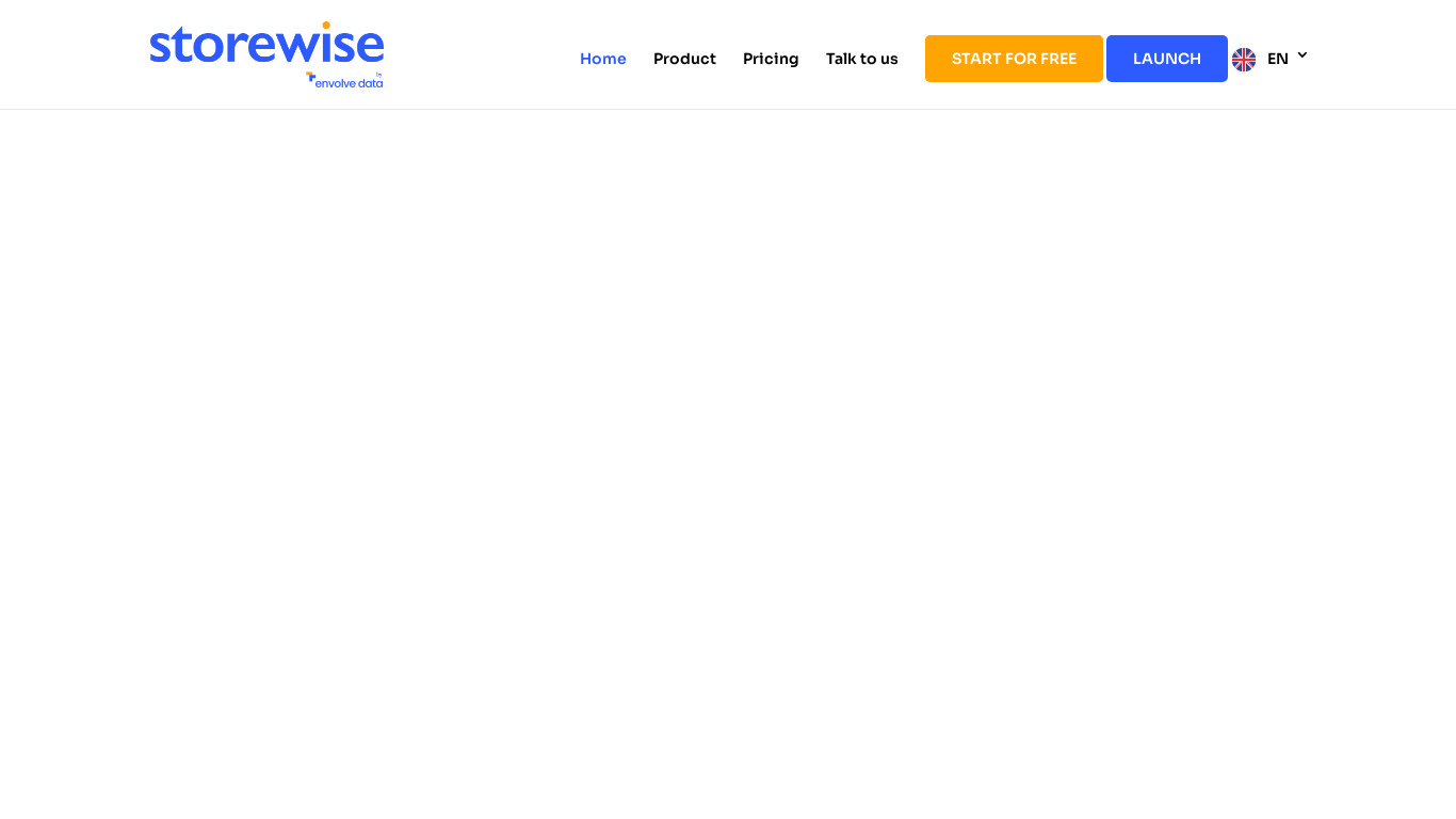 StoreWise Landing page