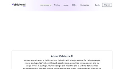 Validator AI screenshot