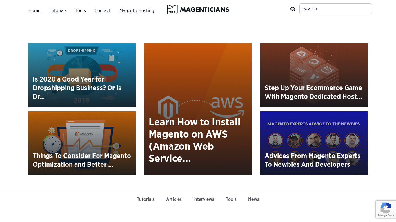 Magenticians Landing page