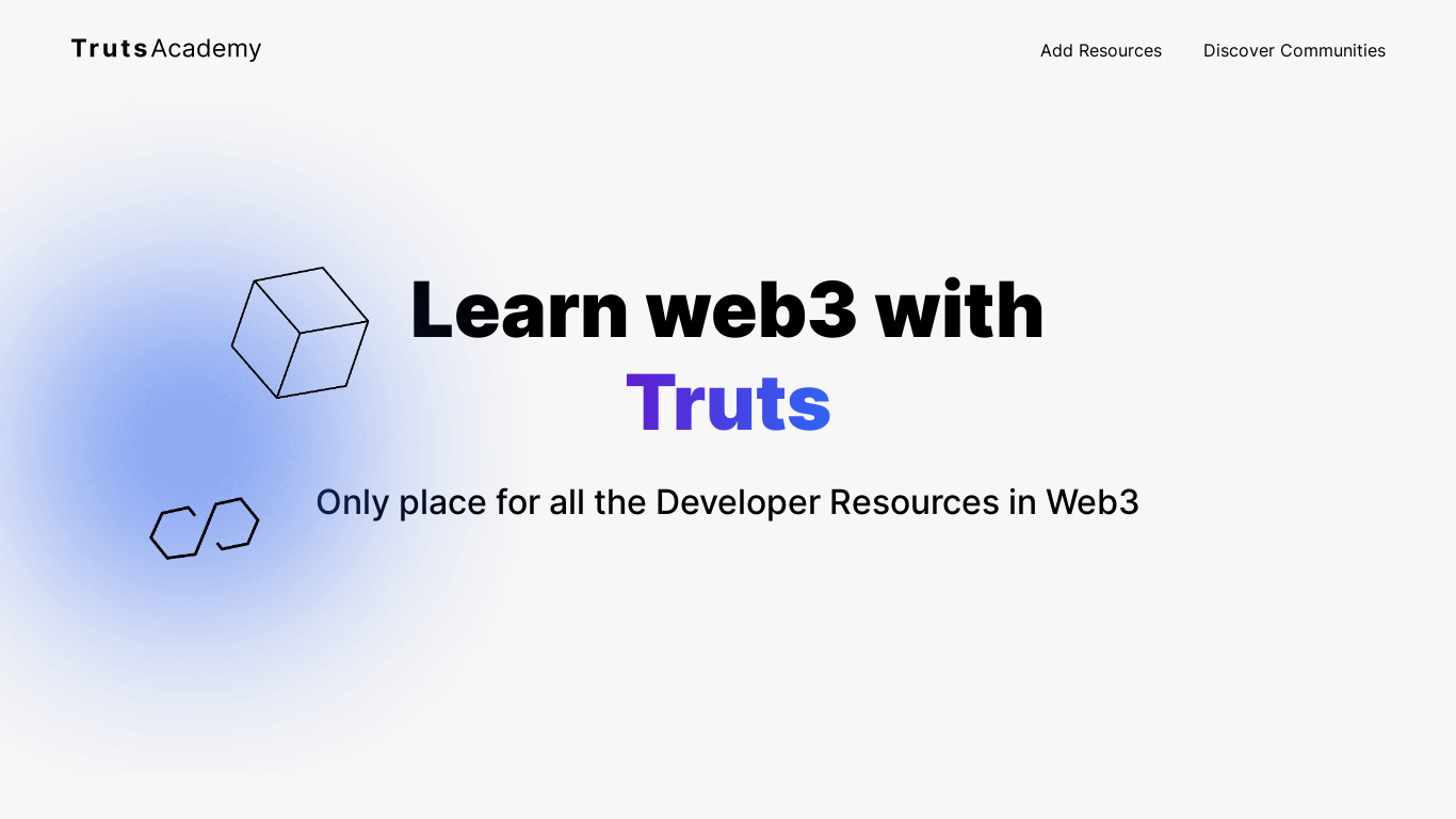 Truts Academy Landing page