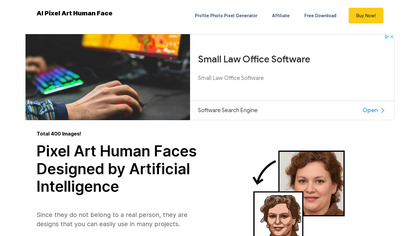 AI Pixel Art Human Face image