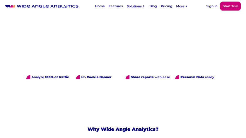 Wide Angle Analytics Landing Page