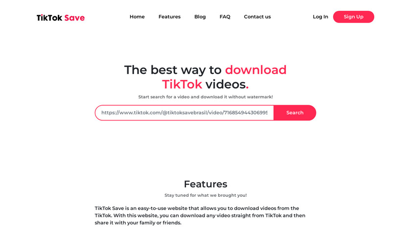 TikTok Save Landing Page