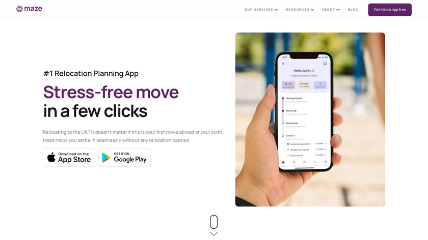 Maze | Relocation with Ease Landing Page