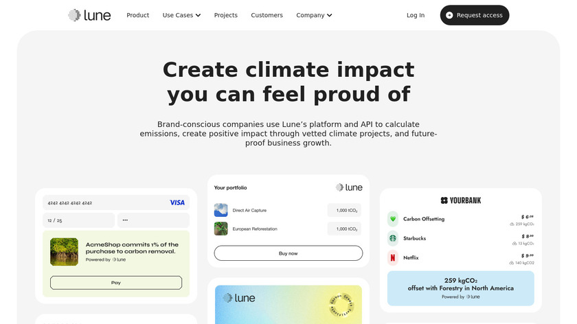 Lune Landing Page