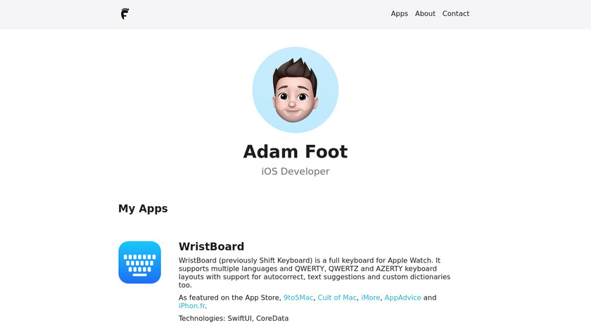 Adam Foot Landing Page